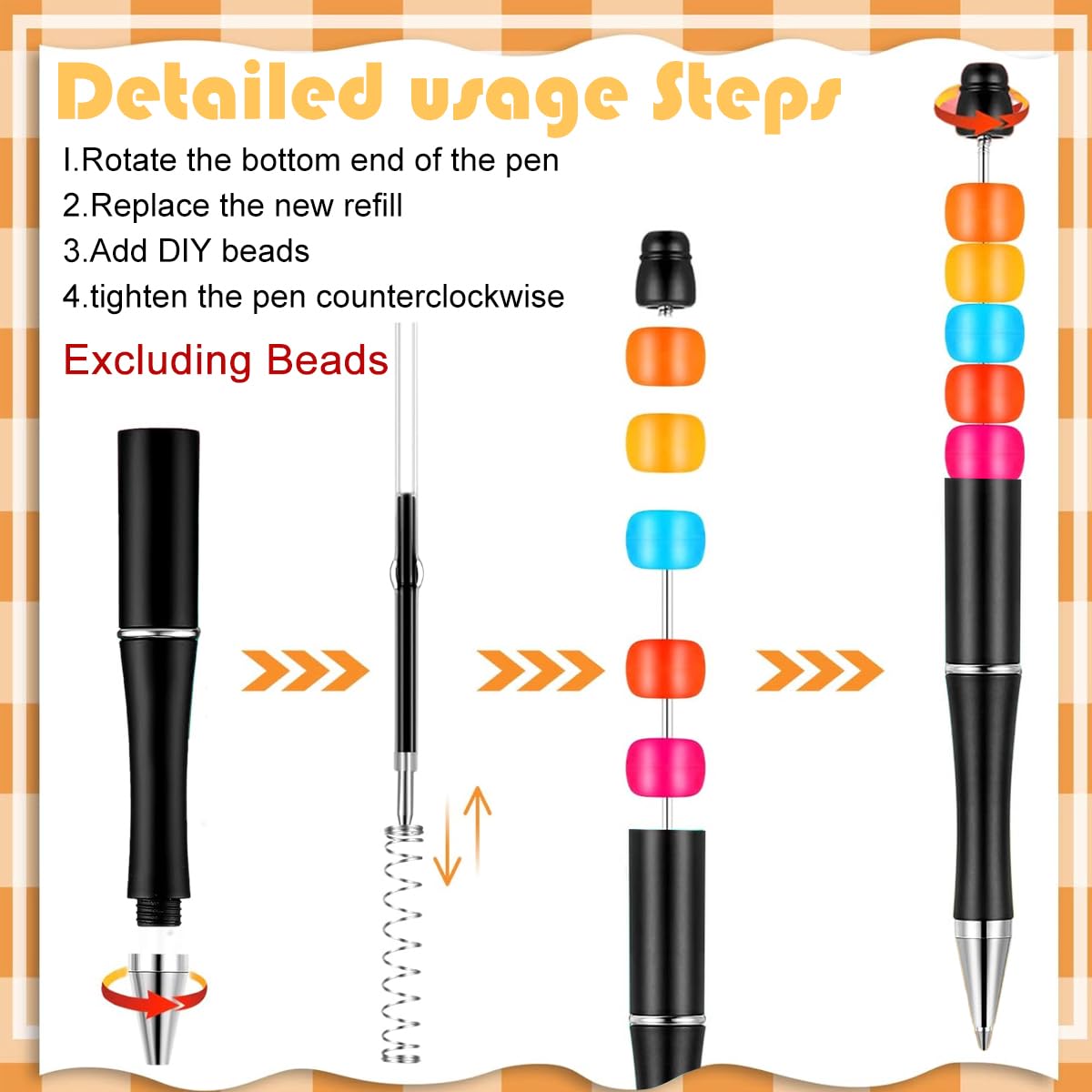 Climberty 15Pcs Beadable Pens DIY Beading Ball-point Pen Creative Ball-point Pen Smooth Writing No Smudge 1.0mm Ball-point Pen for Writing Student Ball-point Pen Climberty 15Pcs Beadable Pens DIY Beading Ball-point Pen Creative Ball-point Pen Smooth Writing No Smudge 1.0mm Ball-point Pen for Writing Student Ball-point Pen